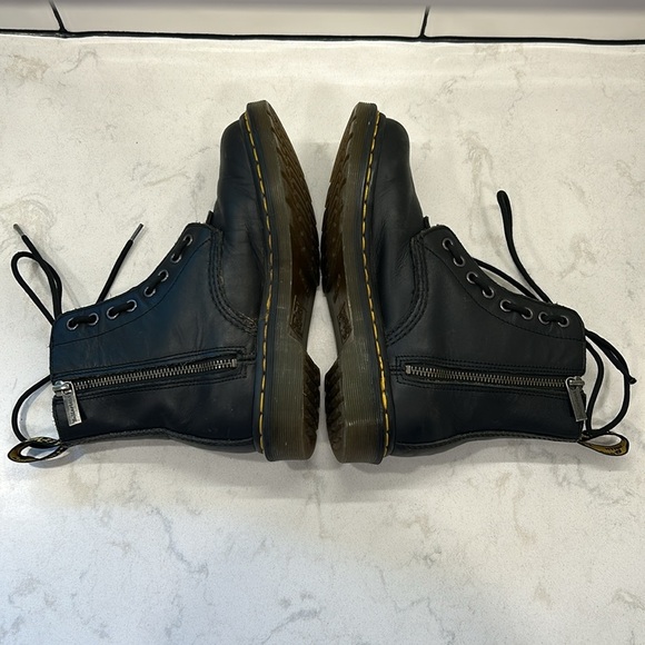 Dr. Martens 1460 Front Zipper Boot - Black Leather Grunge Gothcore Women's 6 - Picture 9 of 16